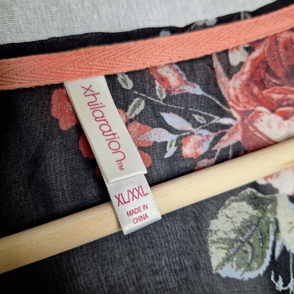 💙 Xhilaration Oversized Kimono Cardigan Size XL/2X/3X Cover Up Boho Cottage Hip - Picture 3 of 8